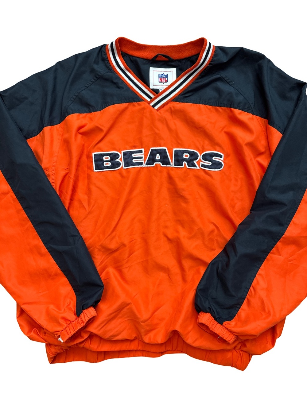 Vintage Chicago Bears NFL Orange Men’s Pullover Jacket Size XXL Bears Football